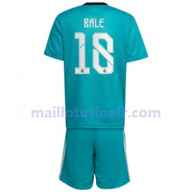 Maillot de Foot Real Madrid Gareth Bale 18 Troisième 2021-22 - Enfant